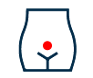 Femail body icon with red dot showcasing pain