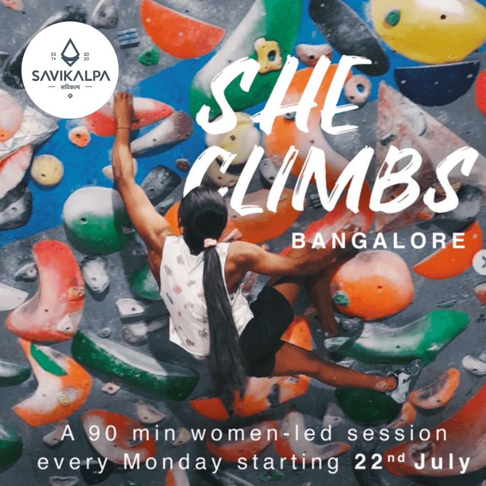 Feature Image of A women-only climbing workshop Event at Equilibrium, Bangalore sponsored by Savikalpa