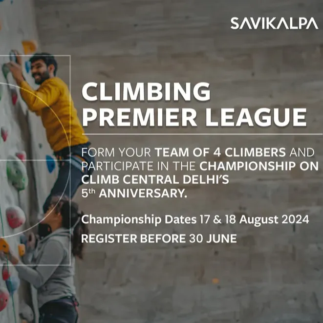 Feature Image of Savikalpa and Climb Central Delhi hosts the Climbing Premier League