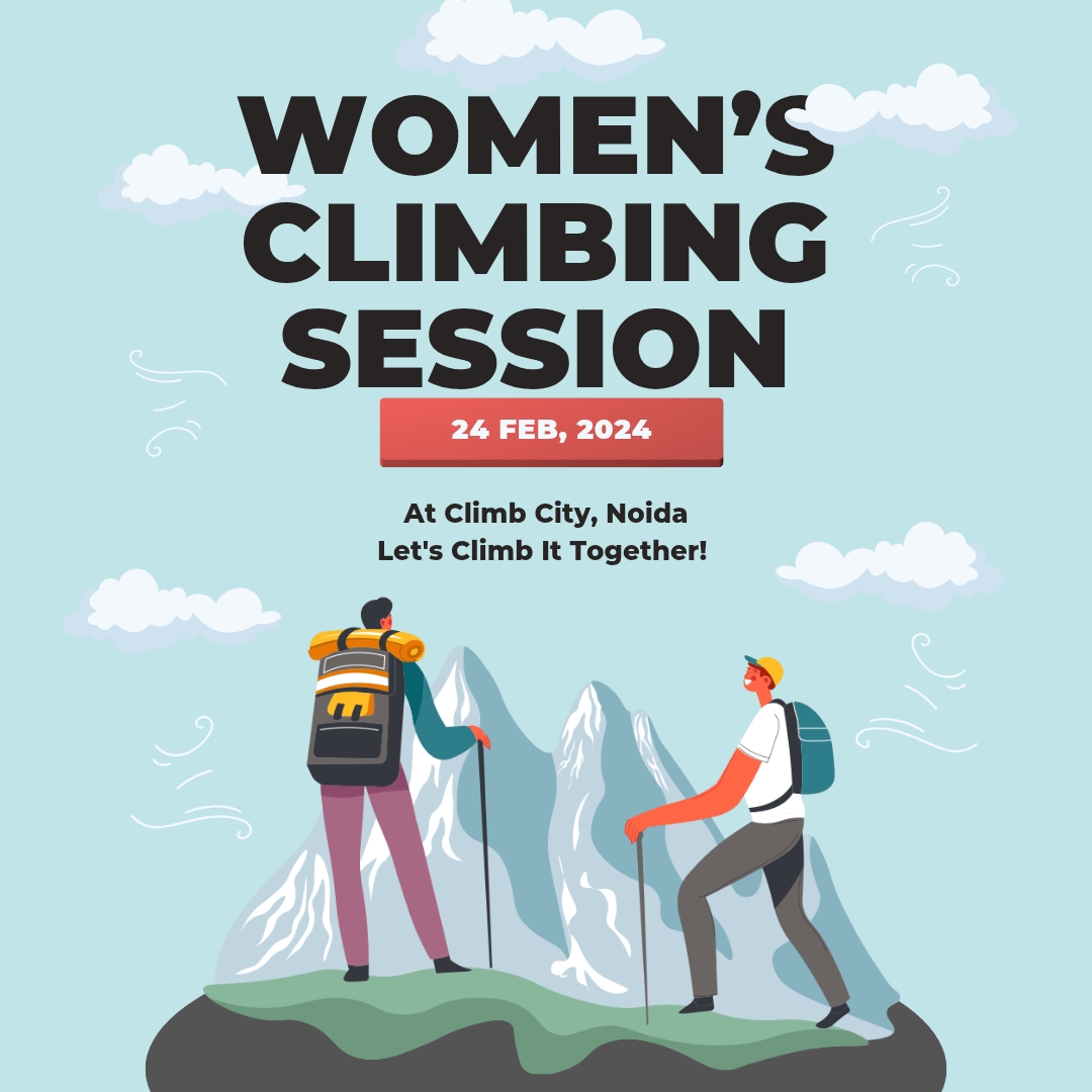 Women's Climbing Session Event at Climb City, NoidaWomen's Climbing Session at Climb City, Noida Banner