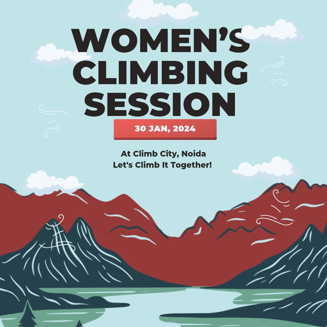 Women's Climbing Session at Climb City, Noida Banner