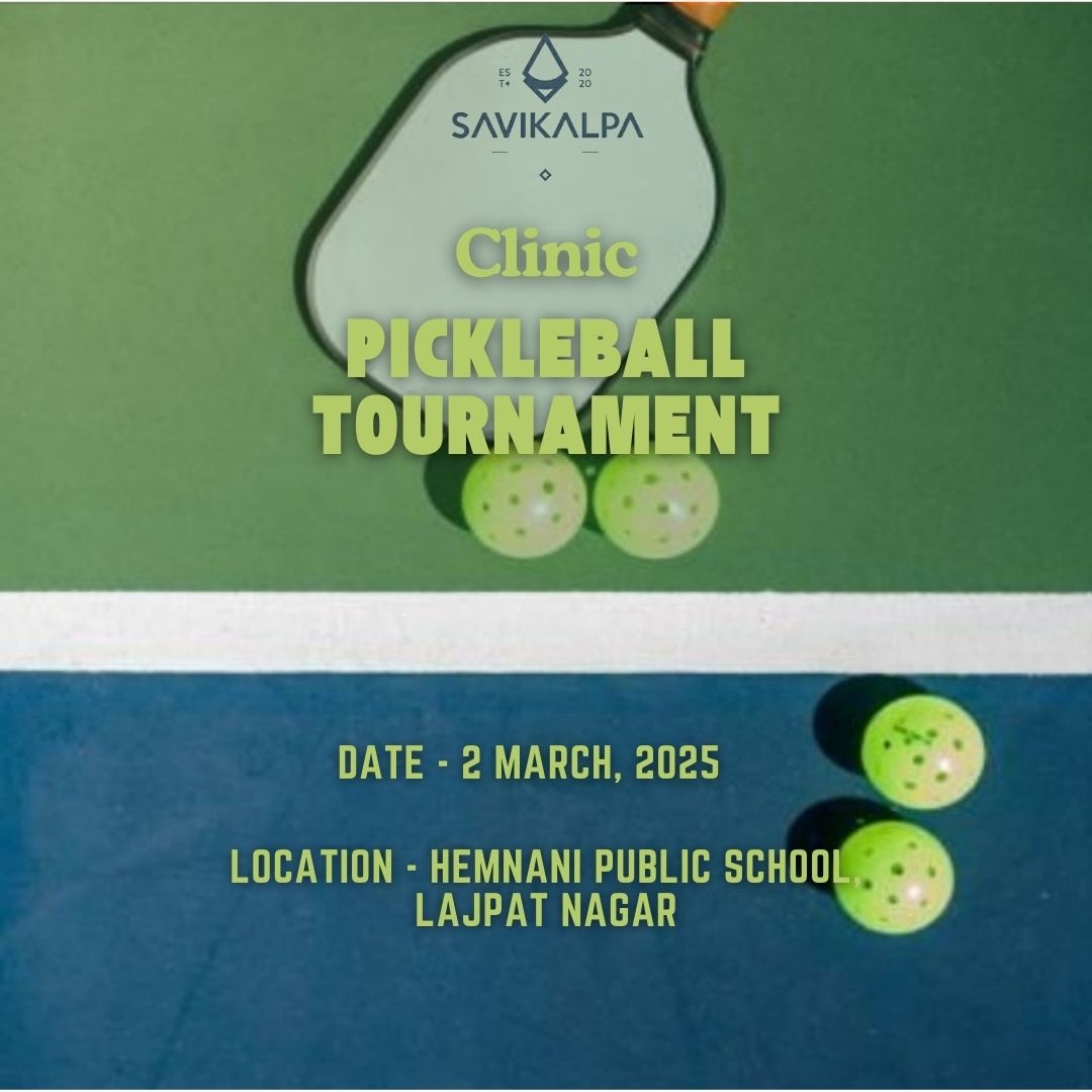 Pickleball clinic feature image with paddle and ball