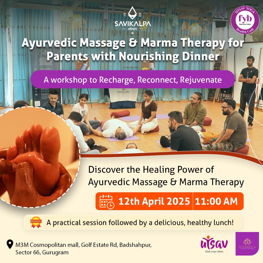 Banner image for ayurvedic massage and marma therapy session at utsav yoga