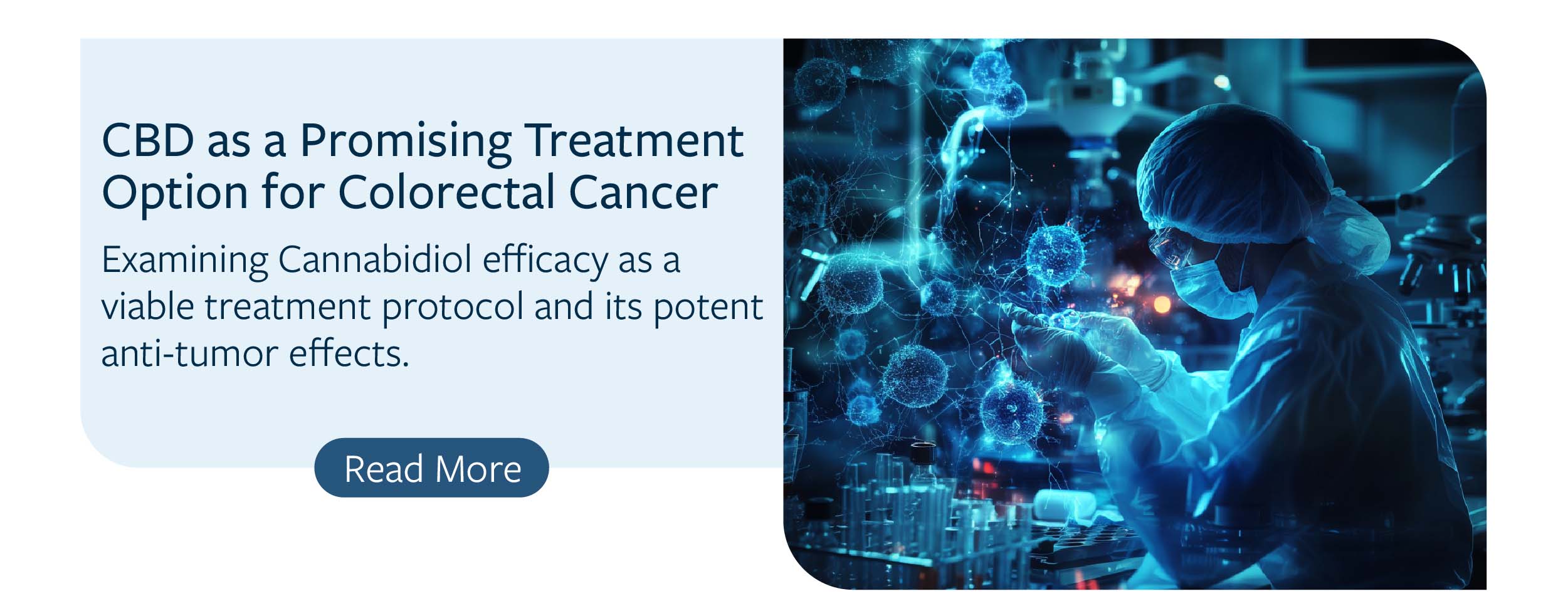 Scientist in a laboratory analyzing cancer cells, representing CBD research as a treatment option for colorectal cancer