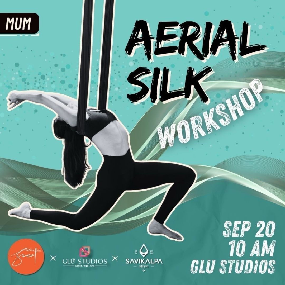 Savikalpa sponsored Aerial Yoga at the GLU Studios for the community to build strength and flexibility