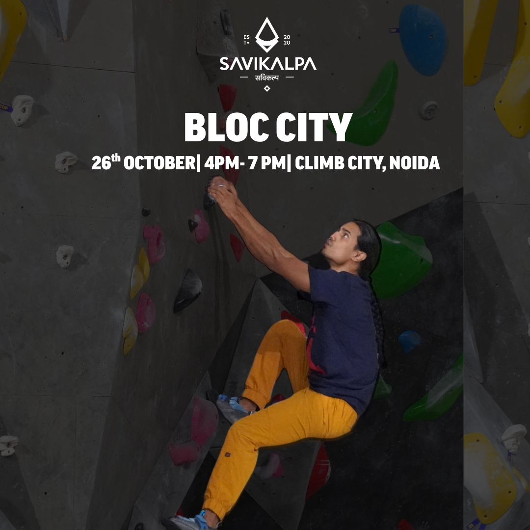 Banner image of bloc city where the climbers showing their climbing skills to reach the new heights 