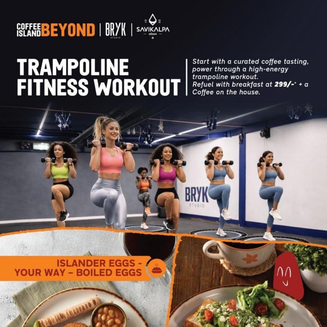 Banner imag eof Savikalap sponsored Trampoline Fitness Session at the Coffee Island, GK-2