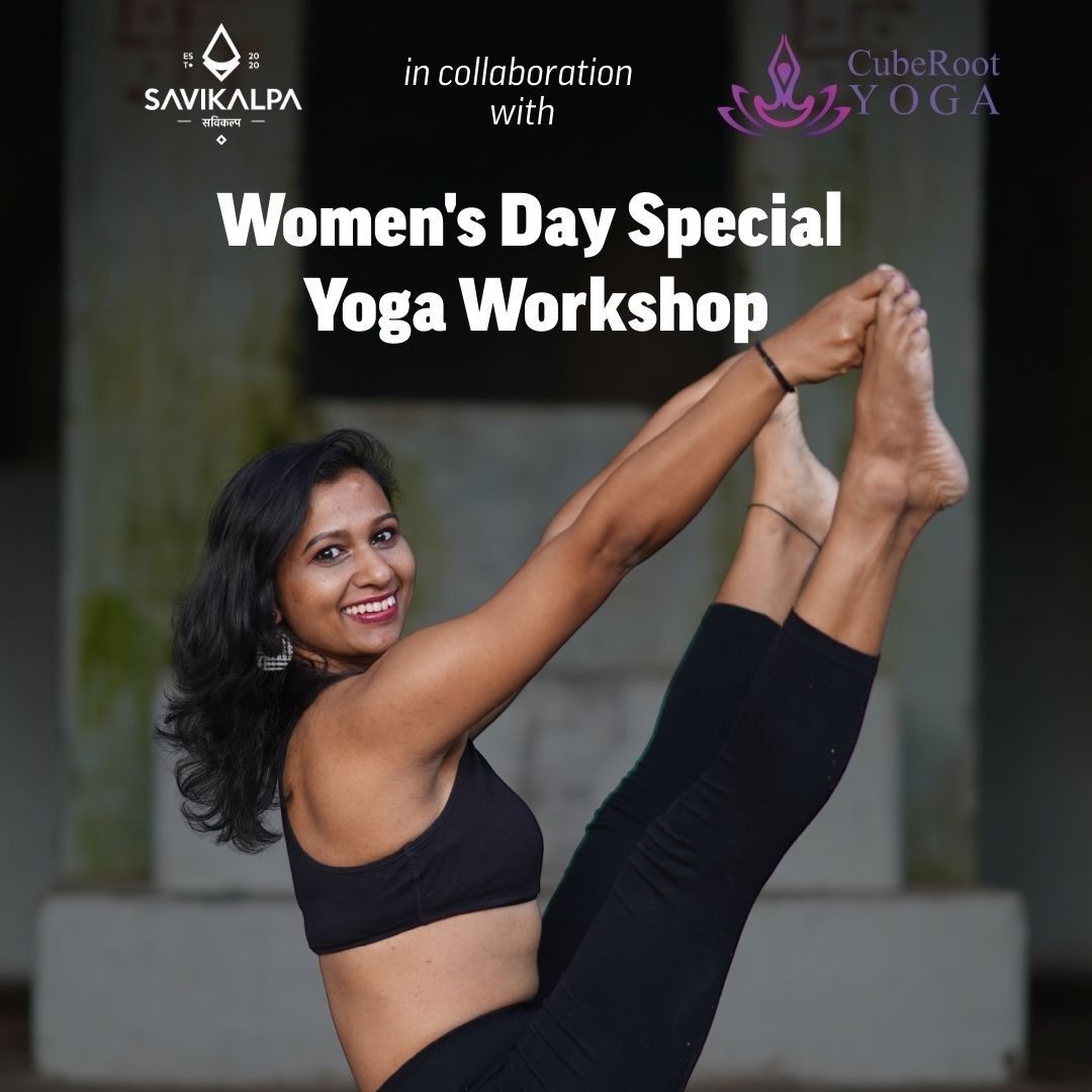 Banner image of Women's Day Special Yoga Workshop which was sponsored by Savikalpa.