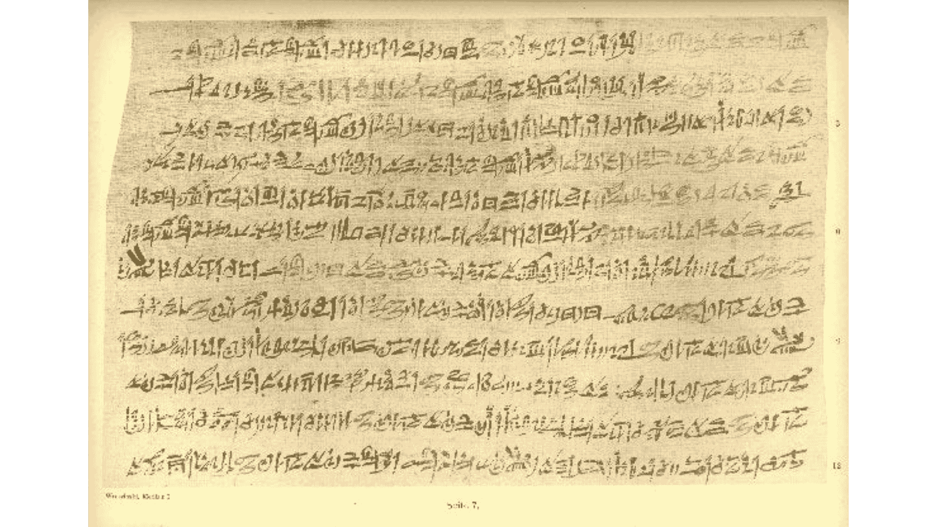 An ancient book displaying Egyptian script, highlighting the historical manuscripts to record medical science texts