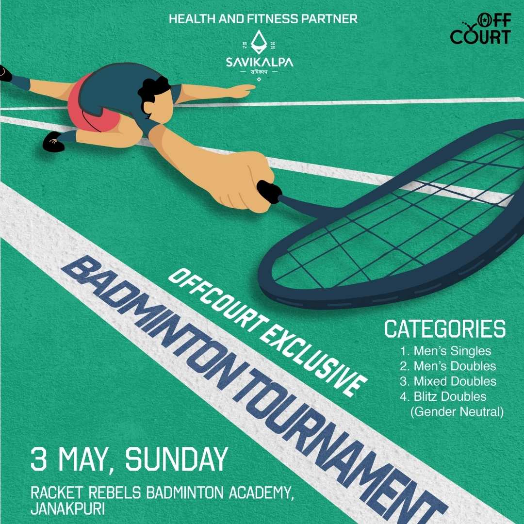 Banner image of Savikalpa sponsored Offcourt Exclusive Badminton Tournament, Janak Puri.
