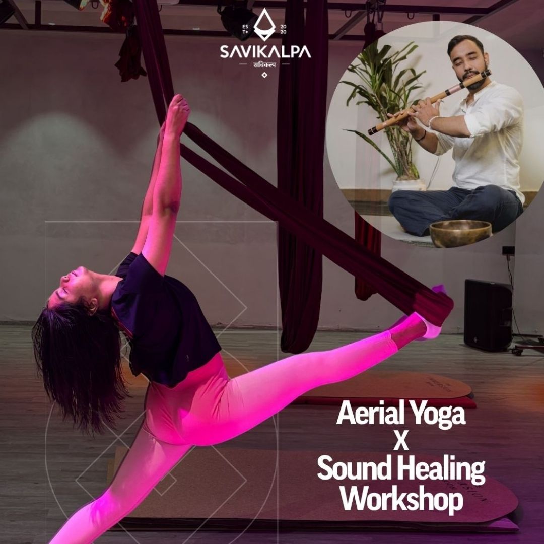 Banner image of Savikalpa sponsored Aerial Yoga and Sound healing session