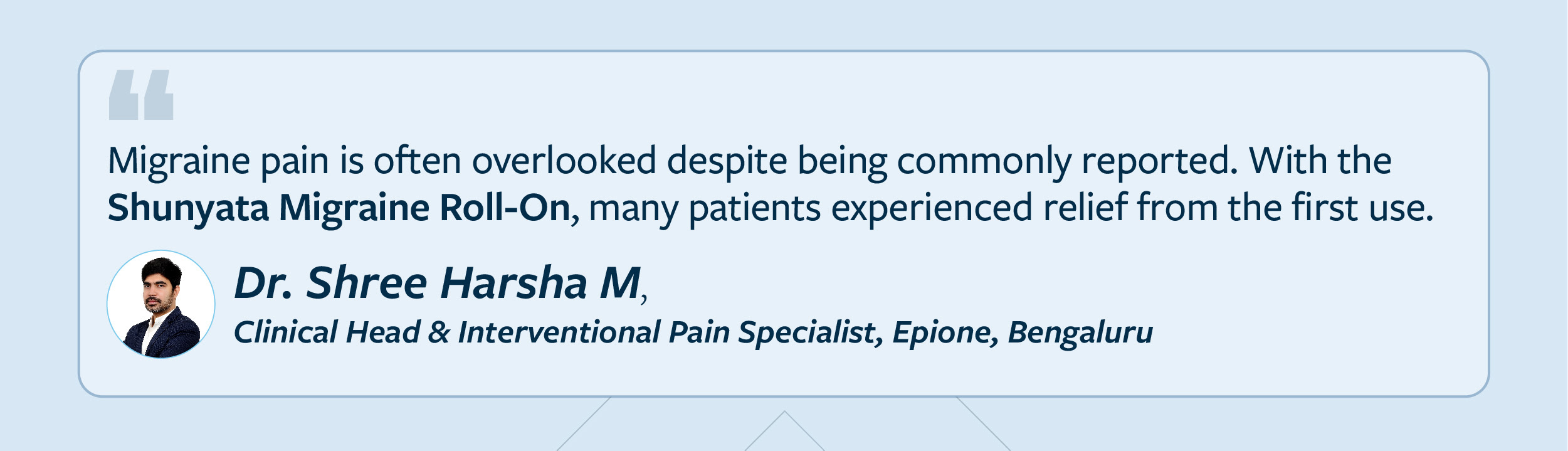 Quote by Dr Shree Harsha M 1 for December 2025 newsletter