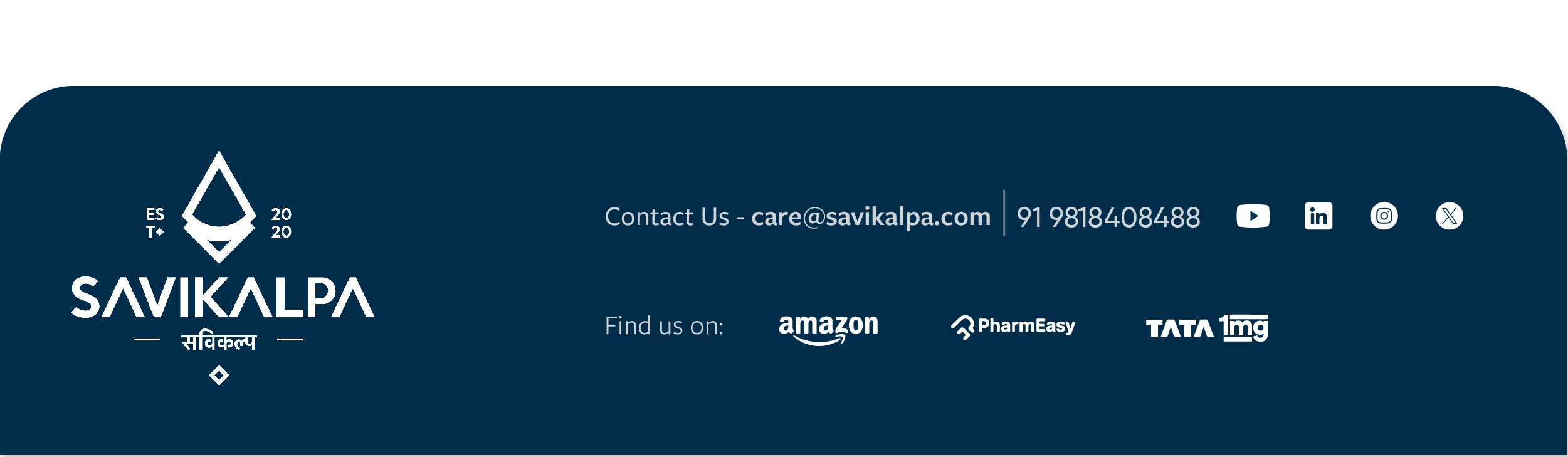 The footer image for newsletter Oct 25 showing socail media icons & contact detaild