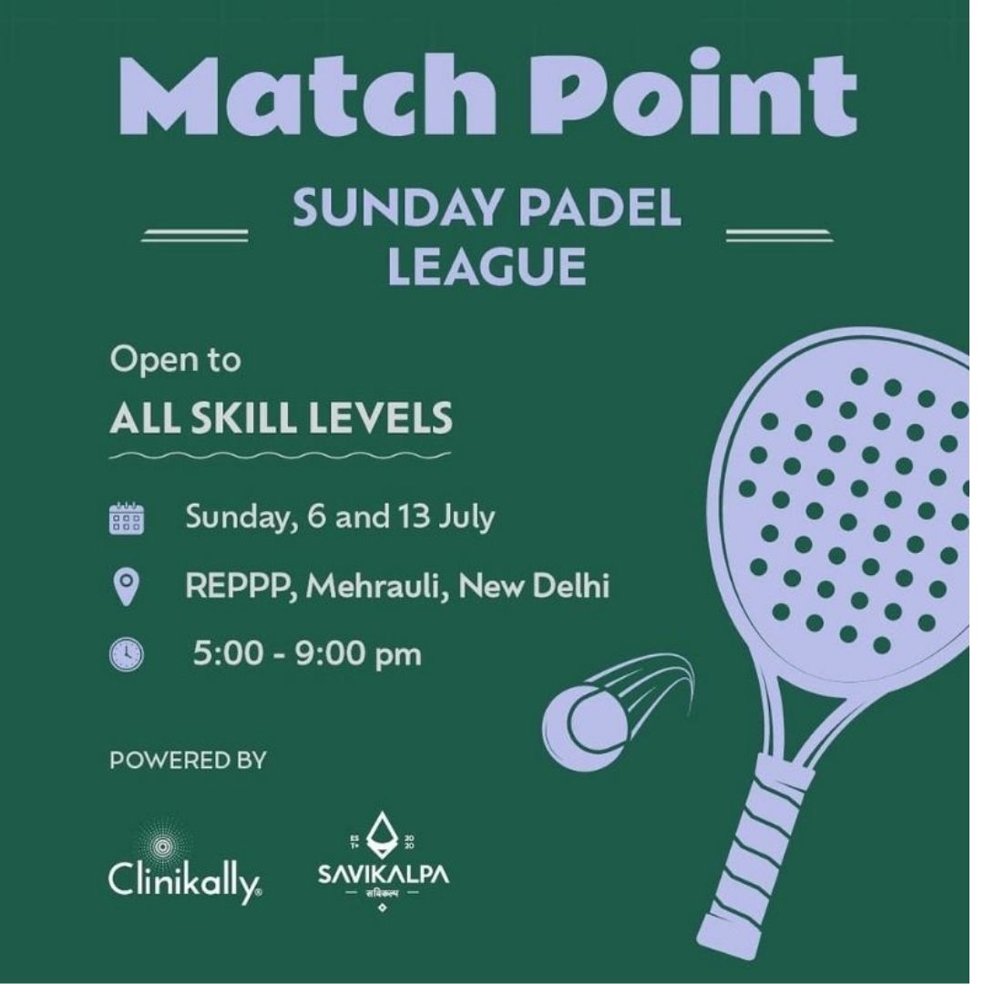 Banner image of padel league where people came together to play paddle doubles match to have fun & socialise