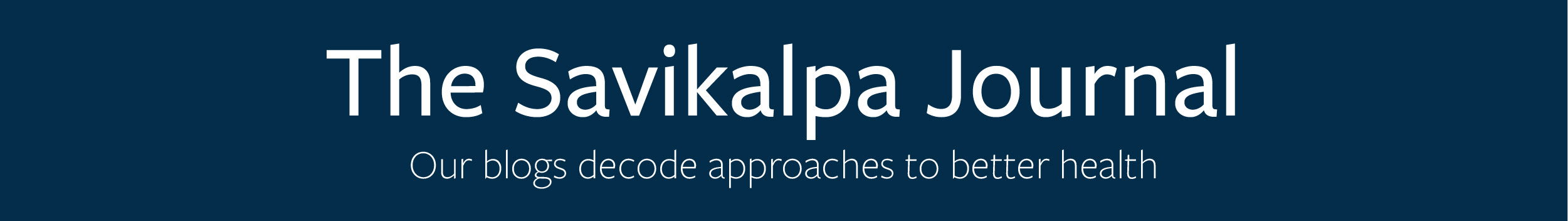 A banner image for Savikalpa journal in the newsletter Oct 25