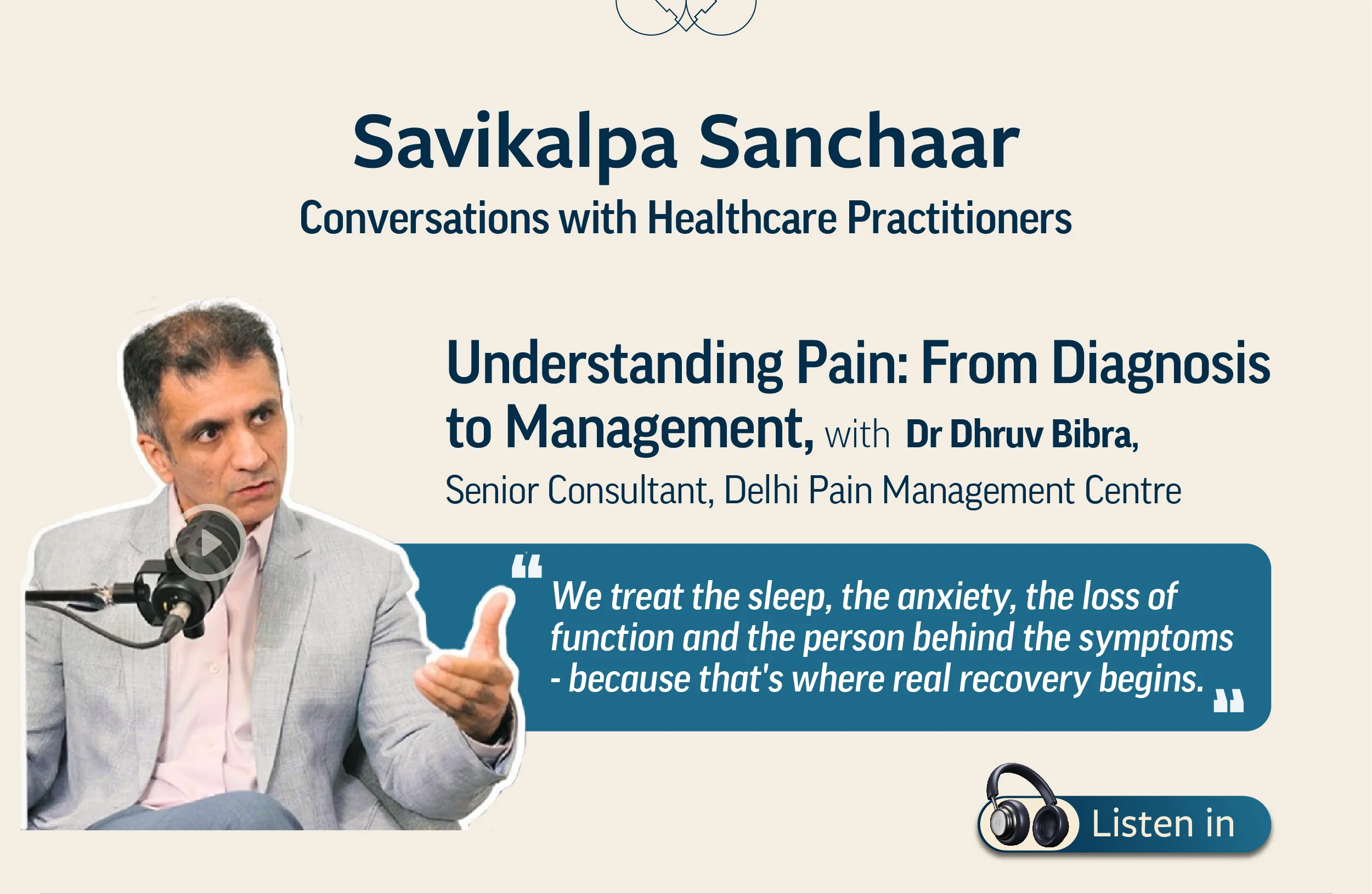 A banner image & thumbnail for Savikalpa Sanchaar with Dr Dhruv Bibra July 2026