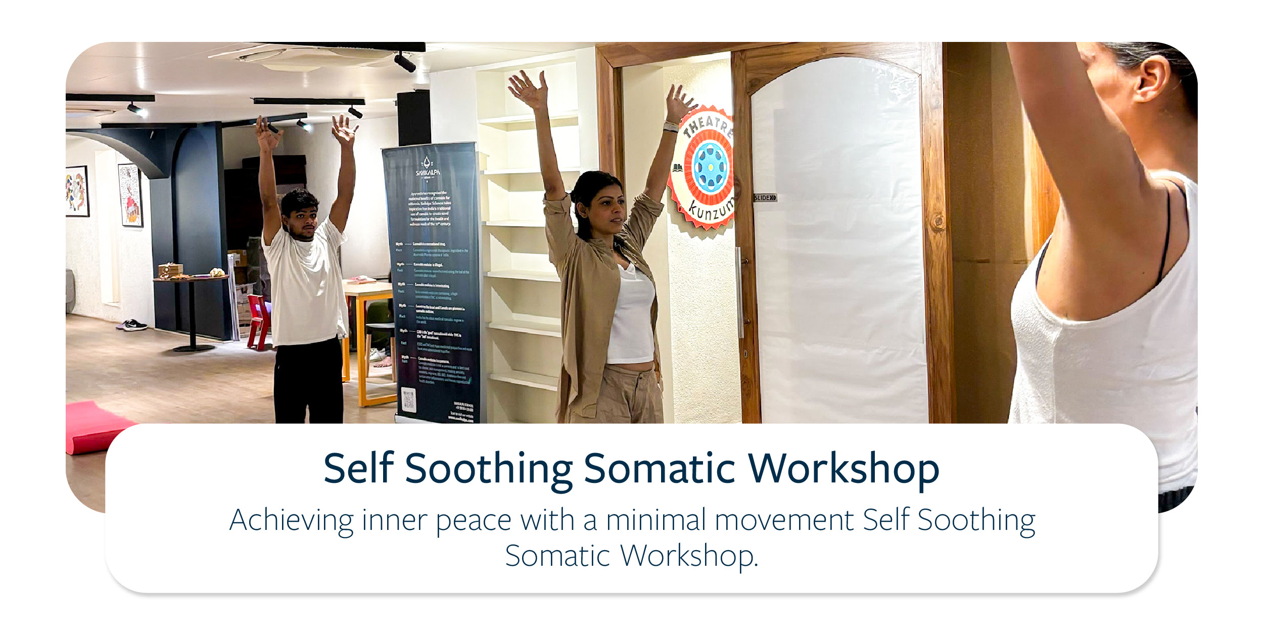 Savikalpa Sansaar Event 3 self soothing somatic workshop for October 2024 newsletter
