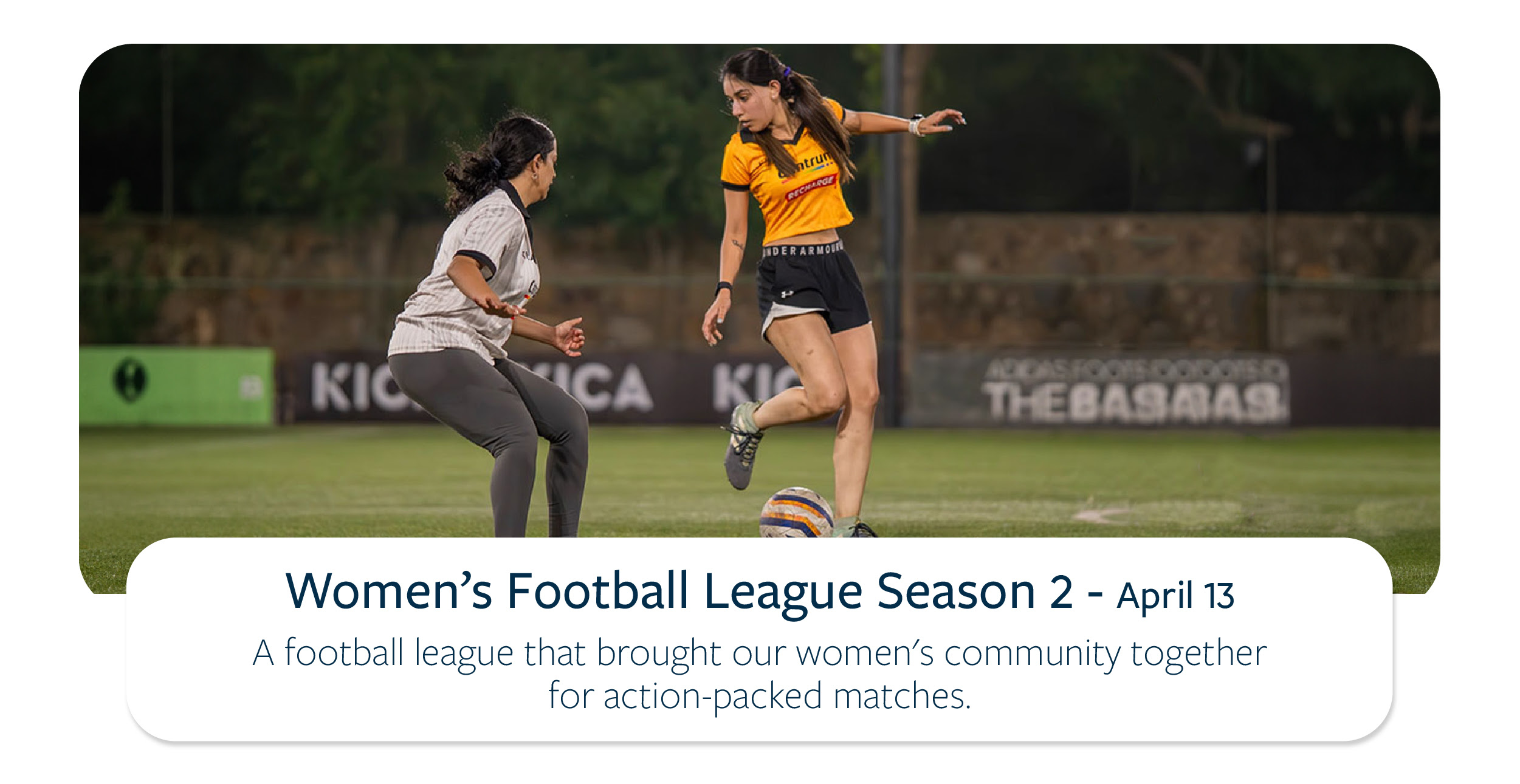 Image for women's football league season 2 for june newsletter 2025